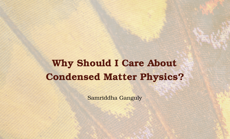 Condensed Matter Cover